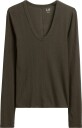 GAP Long Sleeved Rib T Shirt From The Gap Collection   BAMBOO   XL