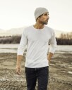Dovre Langermet t Skjorte 100% merino ull Hvit