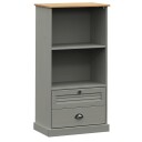 vidaXL Bokhylle VIGO gr? 60x35x114,5 cm heltre furu