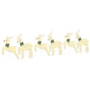  LED Reinsdyr 6 pcs Gull 45 x 19 x 65 cm stoff