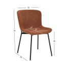Stol HOME4YOU Manolo Rustbrun bouclé - Rustbrun