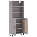 vidaXL Highboard grå sonoma 69,5x34x180 cm konstruert tre 8720845933548