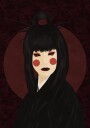 Dramatic Geisha Portrait Plakat / 70x100
