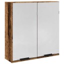 vidaXL Baderomshylle med speil gammelt tre 64x20x66,5cm konstruert tre