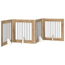 Vidaxl Foldbar Hundegitter Med Stativer 4 Stk. Artisan Eik 321 cm