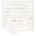vidaXL Kompostkasse hvid 63,5x63,5x77,5 cm heltre furu