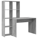  Skrivebord Grå sonoma 138.5 x 55 x 143 cm Konstruert tre