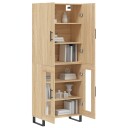  Highboard sonoma eik 69,5x34x180 cm konstruert tre