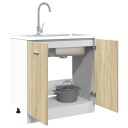  Bunnskap til vask sonoma eik 80x46x81,5 cm sponplate