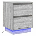 Soveromskap med LED lamper Grå Sonoma 39x34,5x50 cm