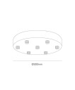 Light-Point - Ceiling Base Ø300/7 Pendler Svart