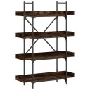  Bokhylle 4 etasjer røkt eik 100x33x145,5 cm konstruert tre 8721012194762