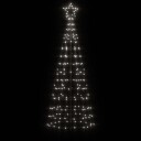 vidaXL Juletre lyskjegle med pigger 220 LED kaldhvit 180 cm