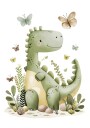 Cute Dinosaur Nursery Plakat / 70x100