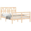 vidaXL Sengeramme med hodegavl 4FT6 double heltre 8720845995218