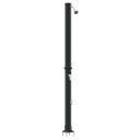 vidaXL Utendørs solardusj Svart 217 cm PVC og aluminium