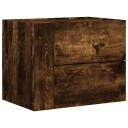  Veggmontert nattbord røkt eik 45x30x35 cm 848333