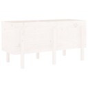 Høybed for hage hvit 121x50x57 cm heltre furu