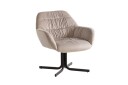 Lounge & Cocktail Stol Wohnling koselig fløyelstrukket med armlener moderne stil Beige   Beige