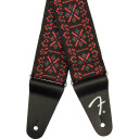 Fender Pasadena Woven Strap Lattice Rød, 2"