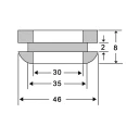 Sort blendeplugg for Ø35mm hull Pris er pr stk