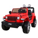 Lgg Jeep Wrangler Rubicon 4x12V rød