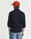 Gant Kabelstrikket genser med half zip EVENING BLUE 4XL
