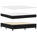  Box Spring Seng med Madrass & Benk Svart 180x200 cm Stoff