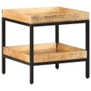  Side Table 45x45x45 cm Massivt tre Grovt mangotre