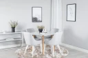Plaza Spisebord 100 cm - Vit