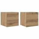  Vegghengte TV-benker 2 stk artisan eik 30,5x30x30 cm 8721158438324