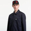 Fred Perry Twill Overshirt   Navy   M