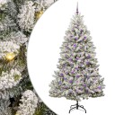  Kunstig juletre Grønn og hvit 210 cm PVC og metall