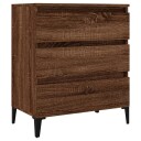 vidaXL Skjenk brun eik 60x35x70 cm konstruert tre