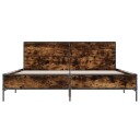  Sengeramme røkt eik 120x190 cm konstruert tre og metall 8721102613203