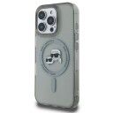 Karl Lagerfeld iPhone 16 Pro Max MagSafe Deksel med Karl & Choupette Hode - Svart