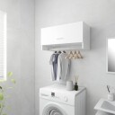 vidaXL Garderobe høyglans hvit 70x32,5x35 cm sponplate
