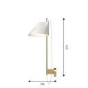 Louis Poulsen Yuh Vegglampe Hvit/Messing