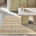 Bomullsteppe   Husvik beige Størrelse: 160 x 230 cm