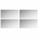  Sjekkplater 4 pcs sølv 100 x 50 cm Aluminium