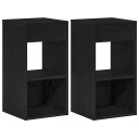  Nattbord med skuff 2 stk svart eik 35x34x66,5 cm 8721158575951