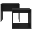 vidaXL Salongbordsett svart 48x30x45 cm sponplate