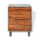 vidaXL Nattbord betong heltre akasie 40x30x50 cm