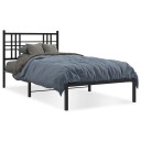 vidaXL Sengeramme i metall med hodegavl svart 100x200 cm