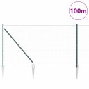  Gjerde med innlegg. grønn 1.2 x 100 m PVC belagt stål