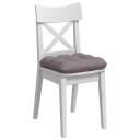  Seteputer 4 pcs Gråbrun 40 x 40 x 12 cm stoff