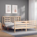 vidaXL Sengeramme med hodegavl 160x200 cm heltre