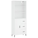 vidaXL Highboard hvit 69,5x34x180 cm konstruert tre 8720845928285