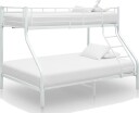 vidaXL Køyeseng ramme hvit metall 140x200 cm/90x200 cm
