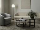 New Works Florence Sidebord 50 cm Grå Marmor / Svart
